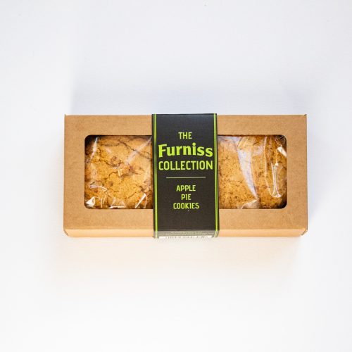 Box of Apple Pie Cookies from The Furniss Collection on a white background