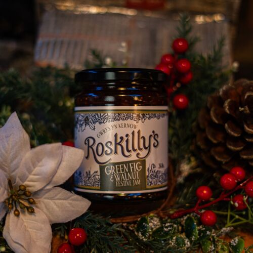 Jar of Roskilly's Green Fig & Walnut Festive Jam