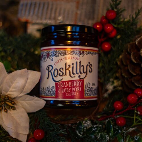 Jar of Roskilly's Cranberry & Ruby Port Chutney