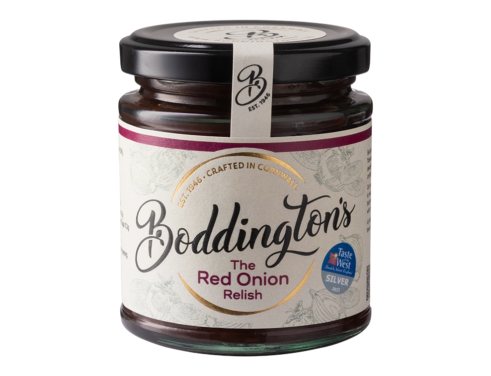 Jar of Boddington's Red Onion Relish 
