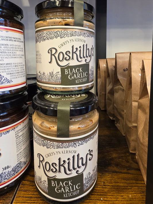 jars of Roskillys Black Garlic Ketchup 