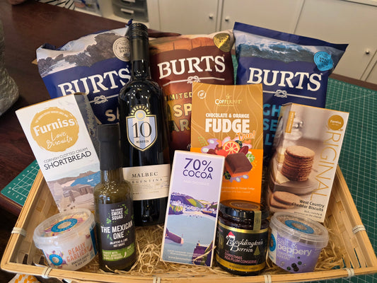 Deluxe Cornish Wine & Treats Hamper